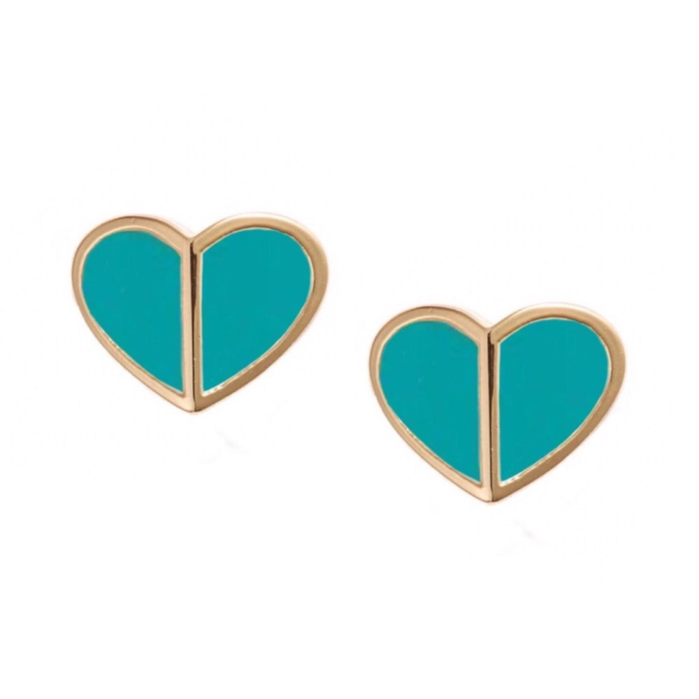 KATE SPADE • Fiji Heritage Heart Stud Earrings
